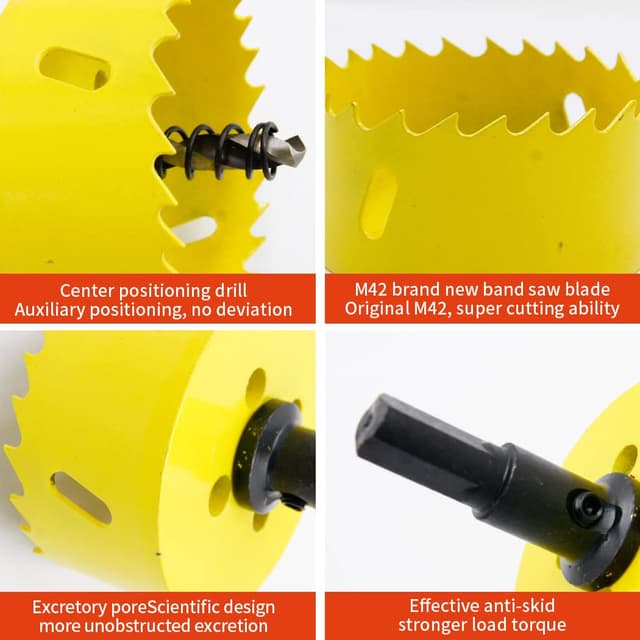 Detalle 2 de LAIWEI 80mm bimetal hole saw (3-5/32") for wood, gypsum board and metal profiles