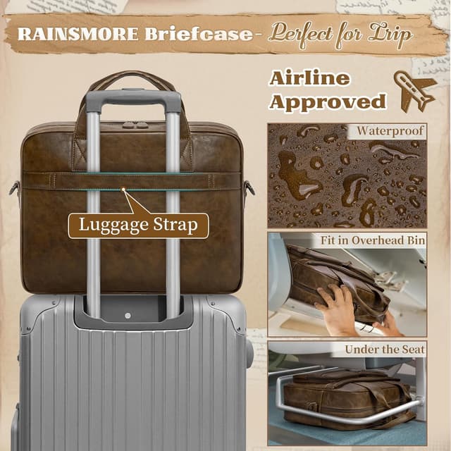 Thumbnail 5 de RAINSMORE Messenger Bag 15.6in Laptop