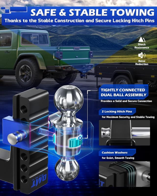 Thumbnail 2 de Orion Motor Tech Adjustable Trailer Hitch 12500 lb