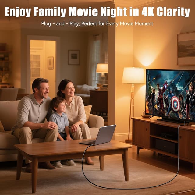 Detalle de AEAOA Câble USB C vers HDMI 4K 60 Hz 2 m