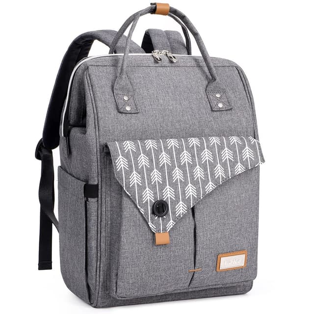 Detalle de Lekebaby Baby Wickelrucksack Grau 23 l