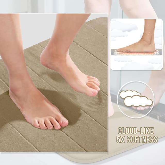 Detalle de Yimobra memory foam bath mat 92 x 61 cm