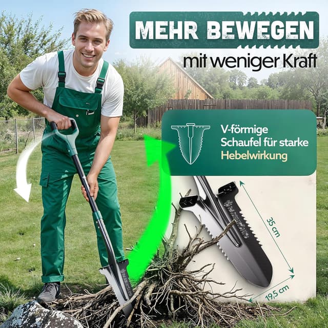 Detalle 2 de RASENKÖNIG Spaten Wurzelsäge Pro mit 20 Zähnen