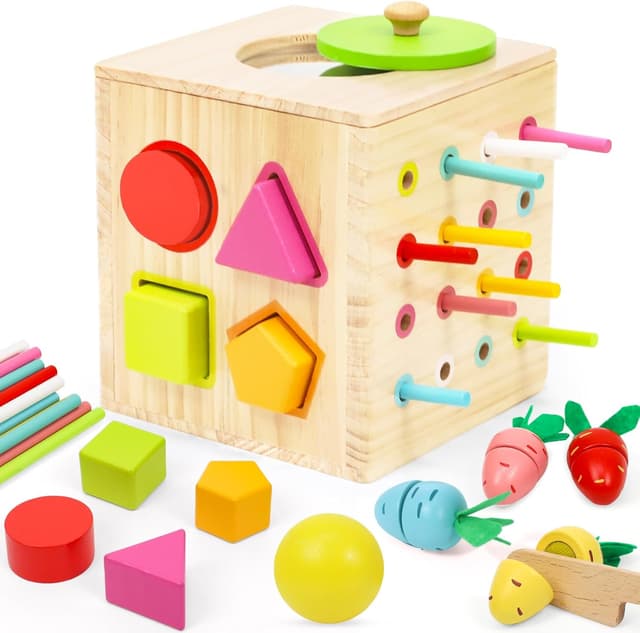 Detalle de LZDMY Montessori Motorikwürfel 6 in 1