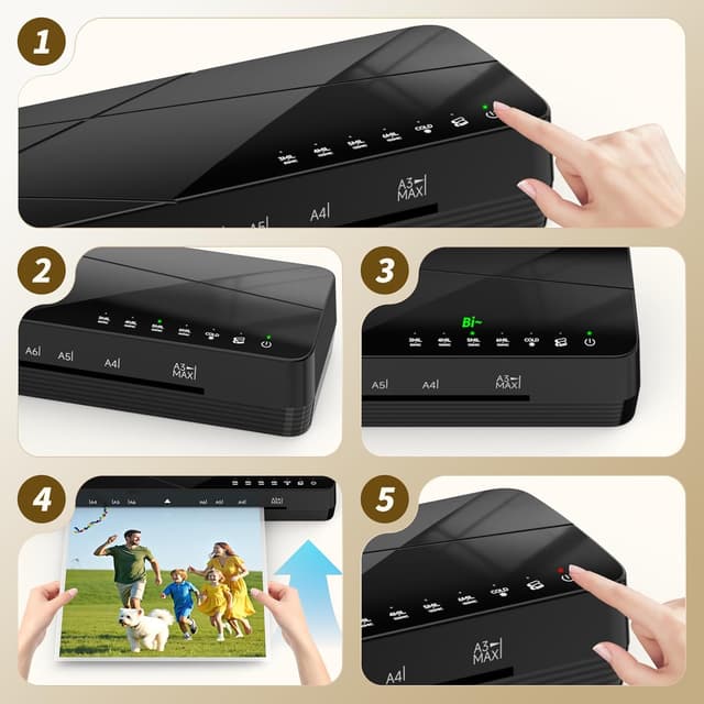 Detalle de Crenova A3 laminator machine for A3, 60s warm-up