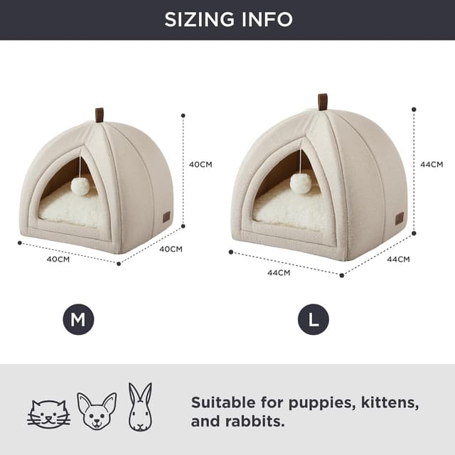 Thumbnail 5 de Bedsure Cat Cave Bed Igloo 40x40x40cm