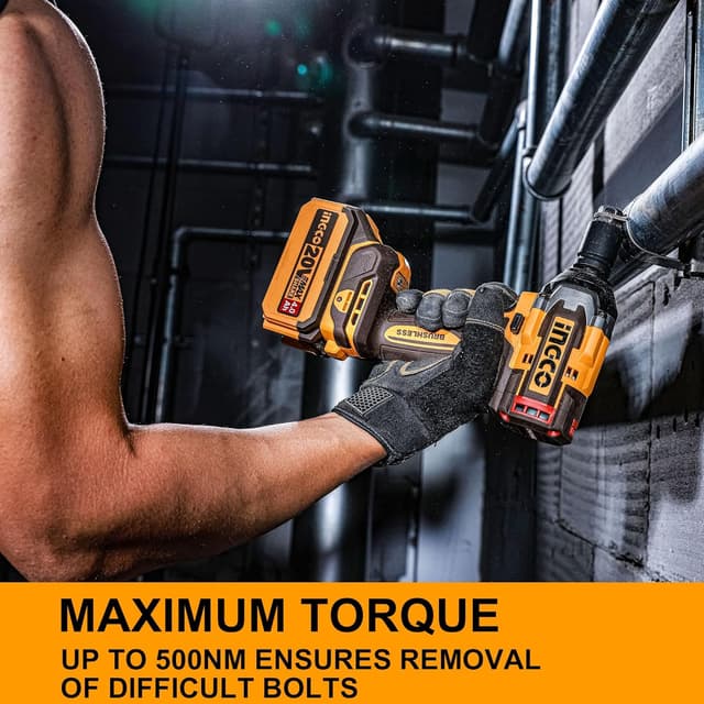 Thumbnail 6 de Ingco CIWLI2050 20V Brushless Impact Wrench 500Nm