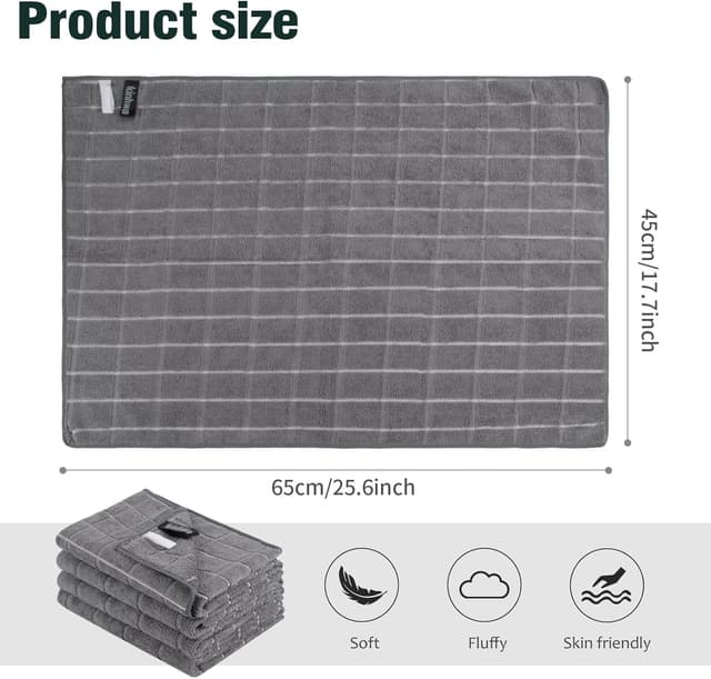 Detalle 2 de KinHwa Mikrofasergeschirrtücher 4er Set 45x65