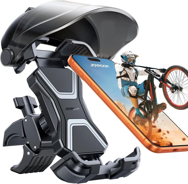 Detalle de 2026 JOYROOM Handyhalterung Fahrrad mit Sonnenblende – Handyhalter am Lenker mit 1S-Montage, universell für 4,7–7 Zoll