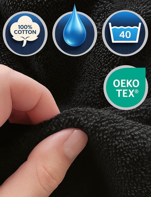 Thumbnail 4 de Morgenstern Bademantel Herren Frottee 100% Baumwolle ⛱