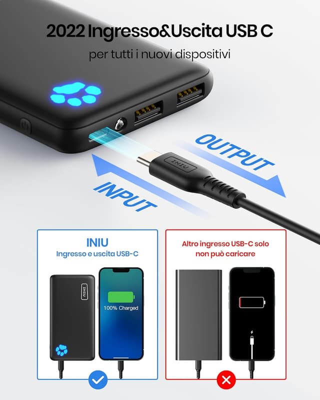 Thumbnail 6 de INIU Power Bank 10000 mAh ultra sottile per smartphone