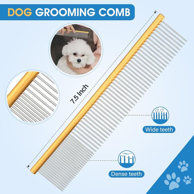 Detalle de Set di forbici professionali JASON 6 in 1 per toelettatura cane e gatto, oro rosa