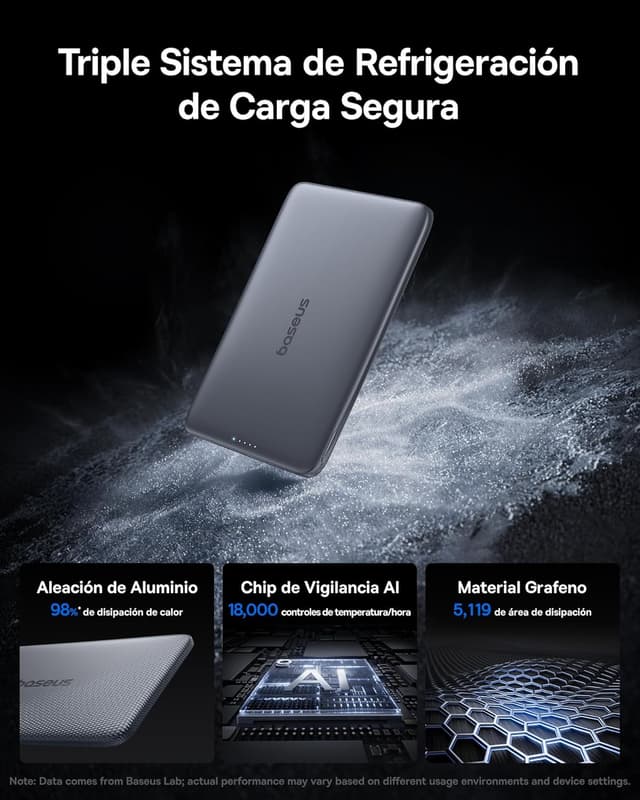 Detalle 2 de Baseus Picogo AM41 Power Bank ⚡ 5000mAh, MagSafe, PD 20W, Portátil