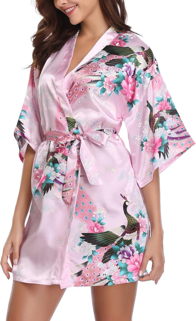 Thumbnail 3 de Vlazom Kimono Japonais Femme Satin Mariage