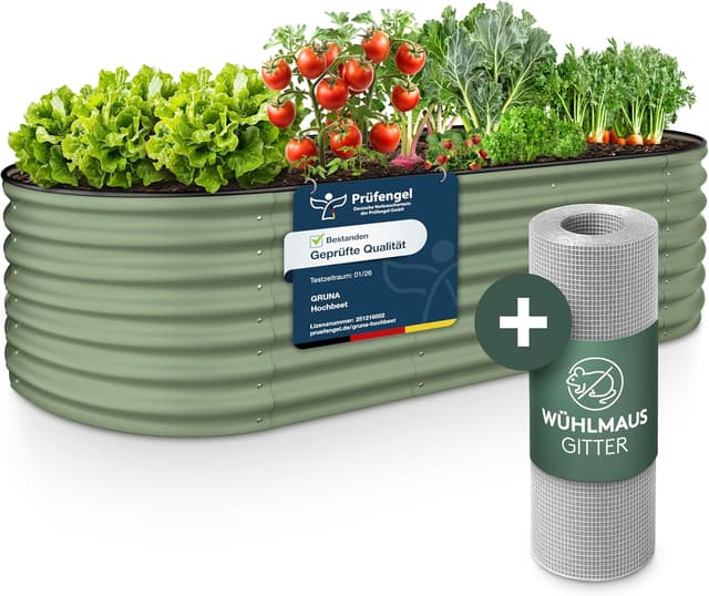 Detalle de GRUNA letto rialzato in metallo 200x60x42 cm, kit modulare 6 in 1 antiruggine