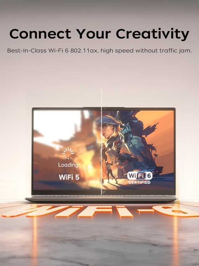 Detalle de AMD Ryzen 5 7430U Laptop with Radeon Graphics, 16GB RAM, 512GB NVMe SSD, Wi‑Fi 6, 15.6" Full HD (Windows 11)