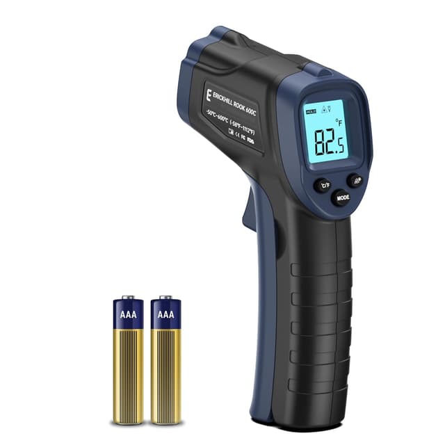 Detalle de ERICKHILL Infrared Thermometer (Non-Contact) -50°C to 600°C, Laser Aim, LCD Backlit Display