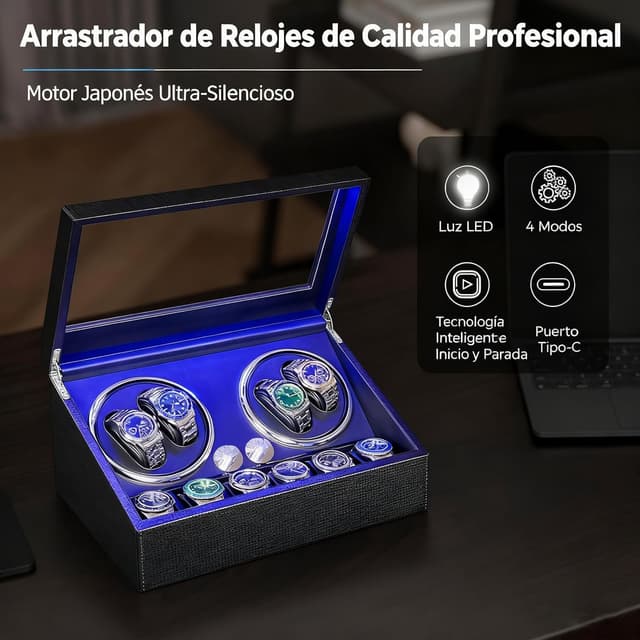 Detalle de ANWBROAD JWW002F bobinadora para 4 relojes