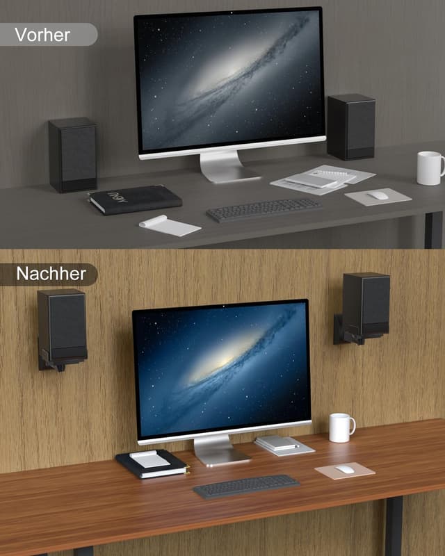 Thumbnail 6 de WALI SWM201 Lautsprecherhalterung für 25 kg, schwarz