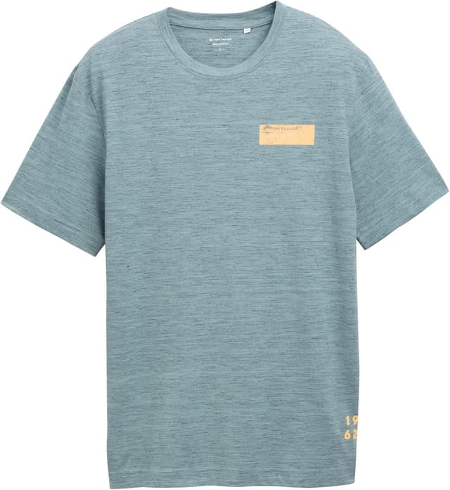 Detalle de TOM TAILOR T-Shirt uomo in maglia di cotone e poliestere, girocollo a manica corta