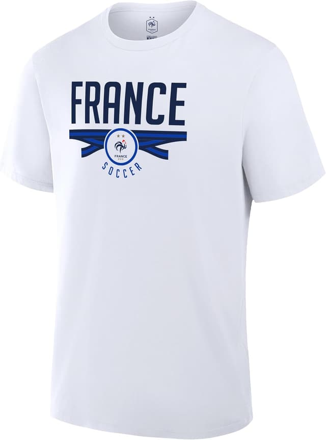 Detalle de Icon Sports Officially Licensed France Football Federation Soccer Cotton T-Shirt (Unisex Adult)
