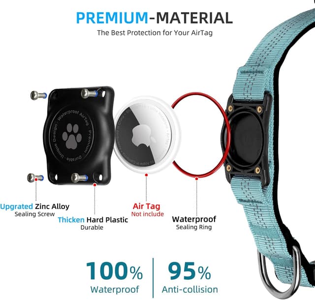 Detalle de Furrigo Upgraded AirTag Dog Collar L