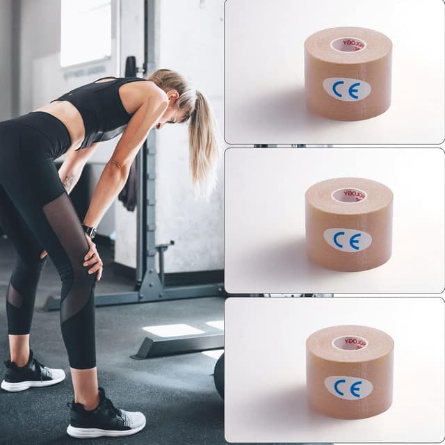 Detalle 2 de Carehabi Nastro kinesiologico 5 m x 5 cm 3 rotoli