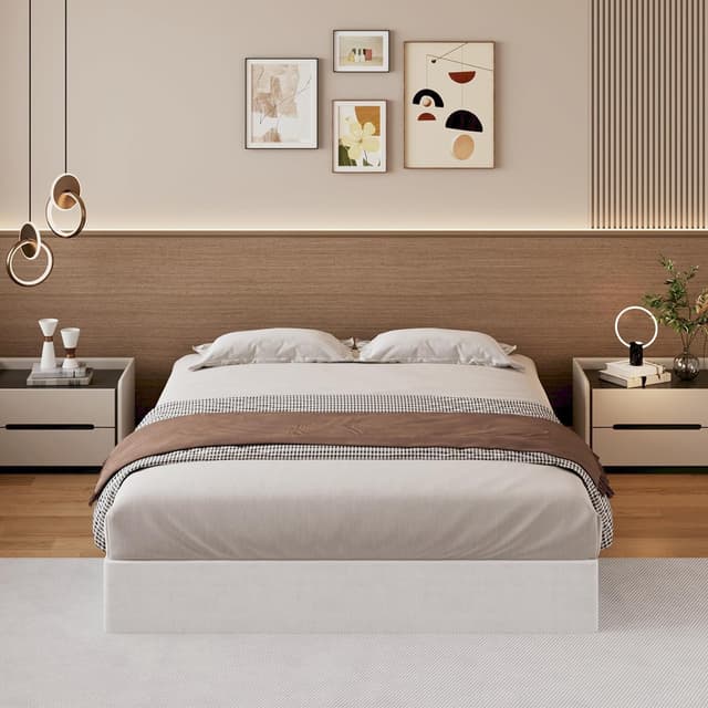 Detalle de SHLAND 8 Inch Full Box Spring (High Profile) Metal Frame with Fabric Cover—Easy Assembly