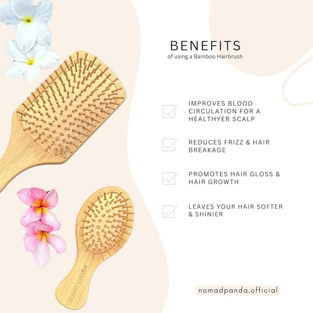 Thumbnail 5 de NomadPanda Natürliche Bambus-Haarbürsten-Set