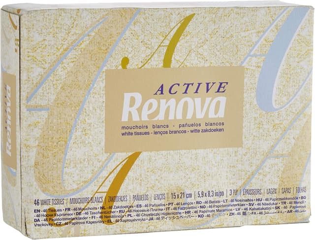 Imagen de Renova Active Lot de 46 mouchoirs visage Blanc 🧻 en OfertitasTOP