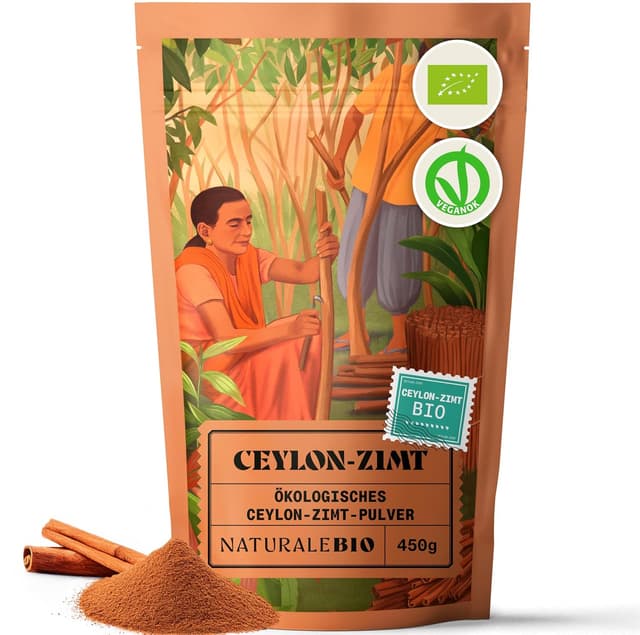 Imagen de NaturaleBio Ceylon Zimt Bio gemahlen 450g en OfertitasTOP