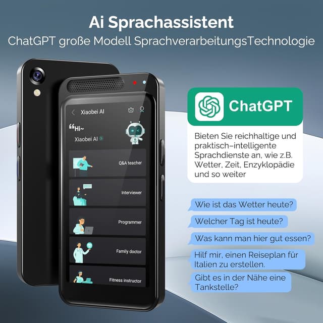 Detalle de MoStrive Z6S Sprachübersetzer: Offline & Online-Übersetzung, Foto-Übersetzung und 150 Sprachen