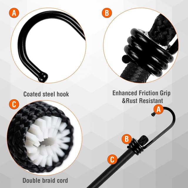 Thumbnail 4 de GINKGO 12 Pack Bungee Cords with Hooks