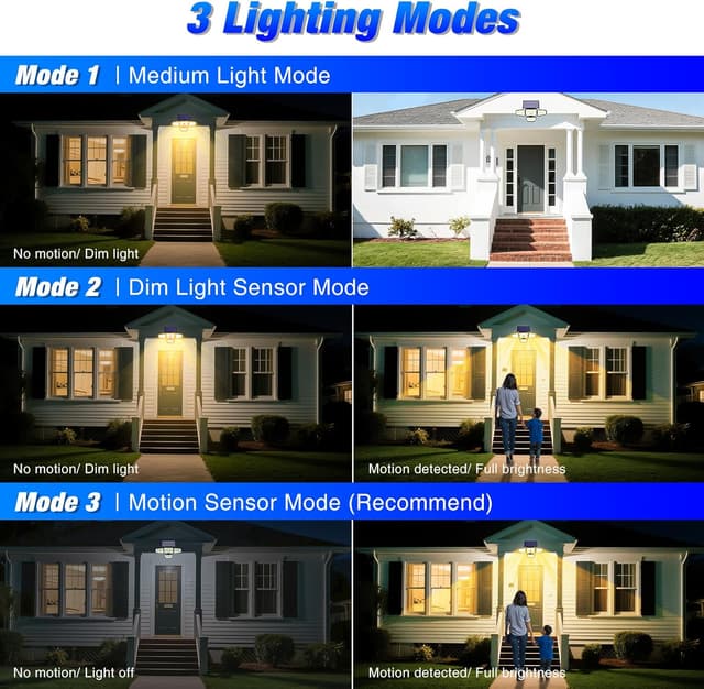 Detalle de Peasur faretto LED da esterno solare con sensore di movimento e 318 LED