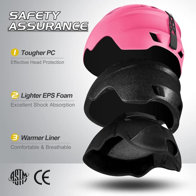 Thumbnail 1 de Odoland Ski Helmet and Goggles Set for Skiing