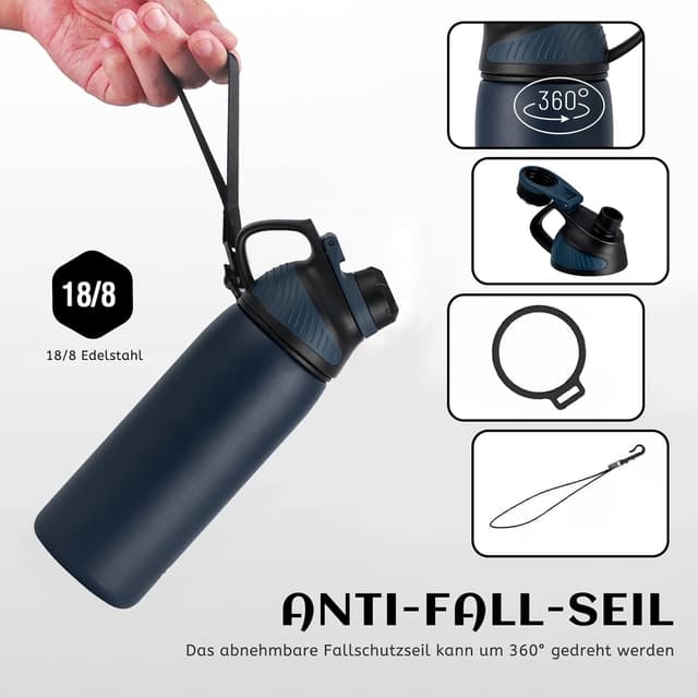 Detalle de Fjbottle Edelstahl Trinkflasche 1 l