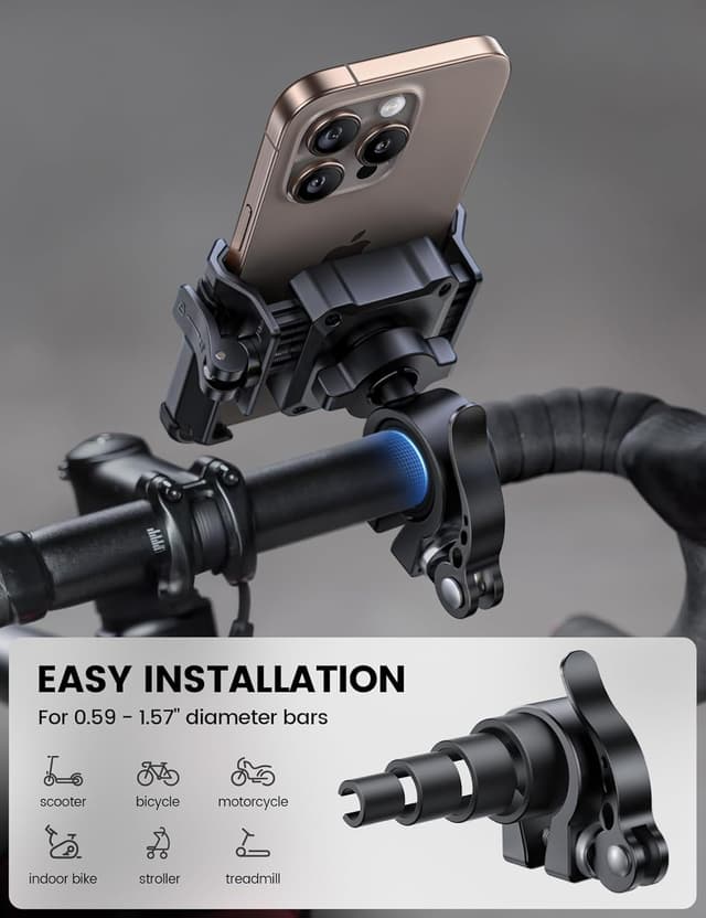 Thumbnail 5 de Lamicall Motorcycle Bike Phone Mount 4.7-7"