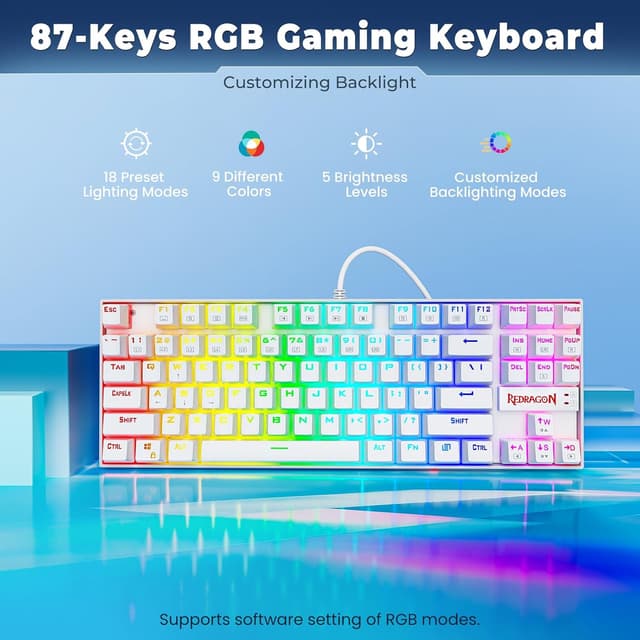 Thumbnail 1 de Redragon K552P Mechanical TKL Keyboard 87-Key ⌨