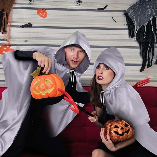 Thumbnail 3 de Aomig Hooded Cape 150cm Long Halloween Cape