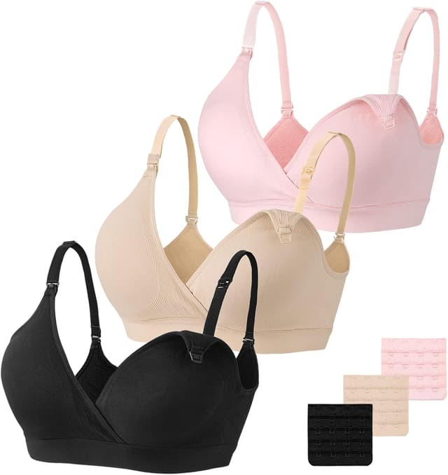 Detalle de Vinfact Nursing Bra 3-Pack Seamless Nursing Bras