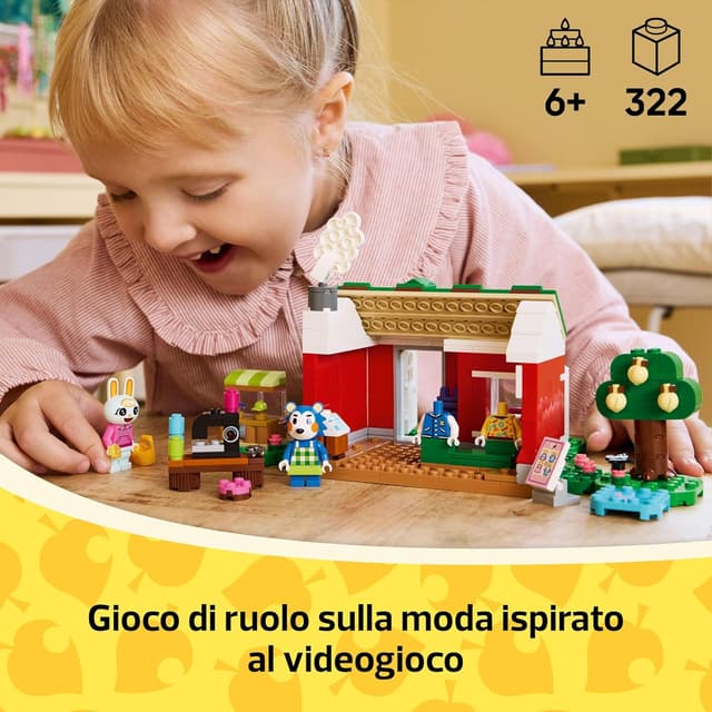 Detalle de LEGO Animal Crossing 77055 La Sartoria delle Sorelle Ago e Filo – gioco creativo con negozio e personaggi