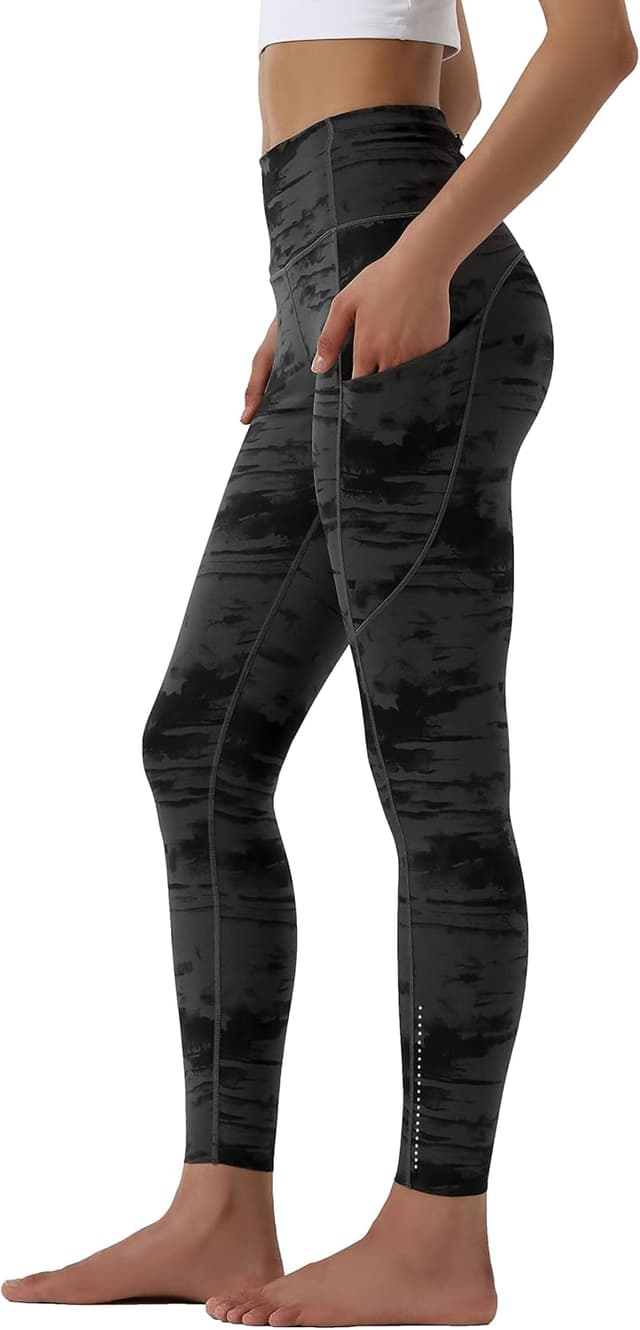 Detalle de OVRUNS women’s high-waist yoga leggings with pockets (tummy control)