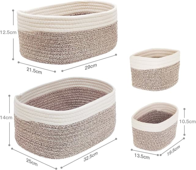 Thumbnail 3 de Cesto portaoggetti intrecciato set 4 pezzi