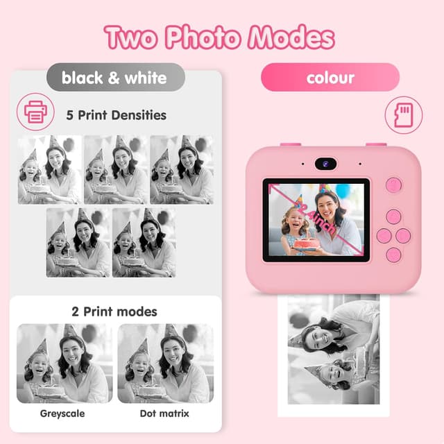 Thumbnail 6 de Kids Instant Print Selfie Camera 1080P, 32GB
