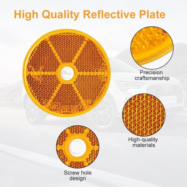 Detalle de AYBUY 6 catarifrangenti tondi da 60 mm per rimorchio, auto, trattore e altri veicoli