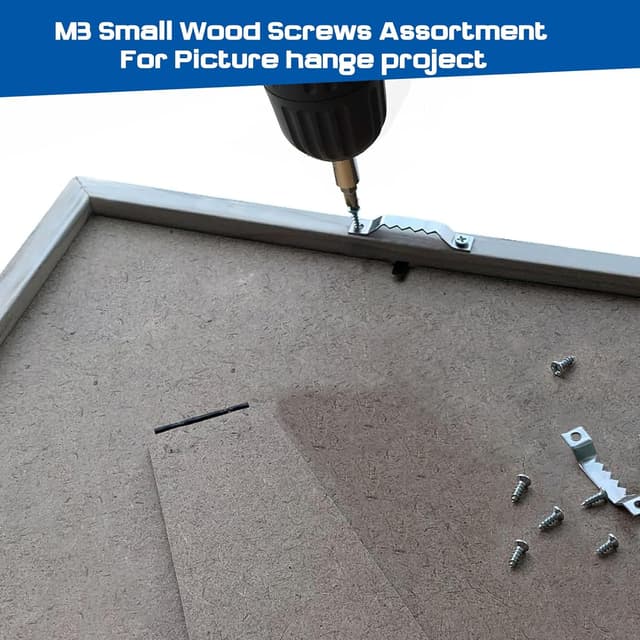 Detalle de AMLOOPH self tapping small wood screws assortment (535 pcs) with plastic storage box