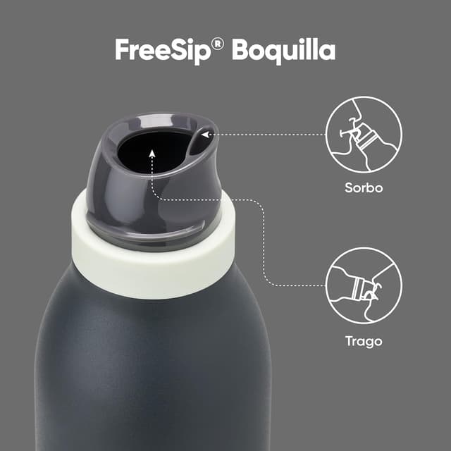 Thumbnail 3 de Owala FreeSip Twist Insulated Stainless Steel Water Bottle (24-oz) with Straw, Blue/Grey