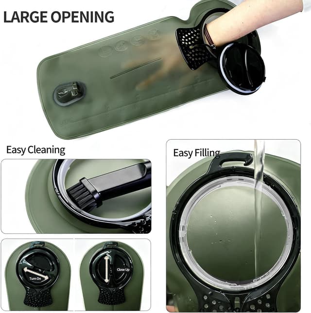 Detalle de Unigear Hydration Water Bladder Reservoir (BPA-Free, FDA Approved, Taste-Free) for Backpacking & Cycling