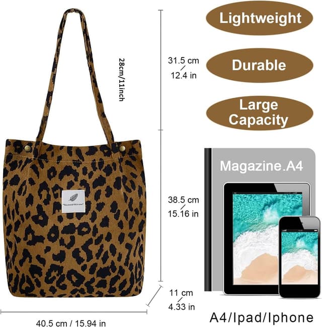 Thumbnail 6 de FITDON Cord Umhängetasche Groß