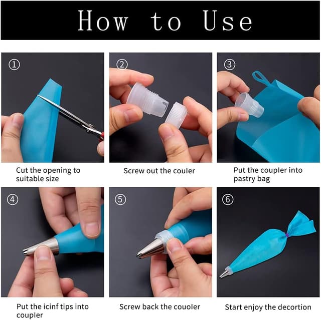 Thumbnail 5 de Piping Bags & Tips Set 100Pcs 12 Inch